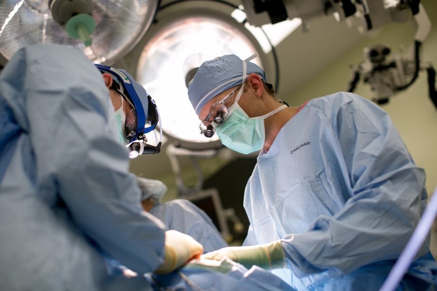 Dr. Wieland in operating room