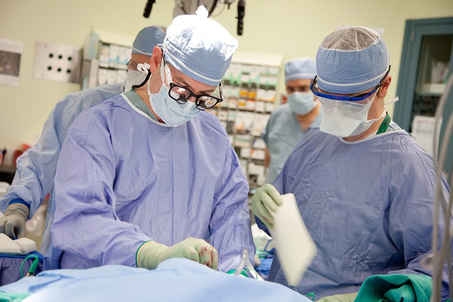 Doctors in operating room