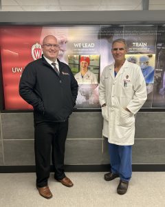 Drs. Joshua Aldridge and Ben Zarzaur stand next to each other for a picture